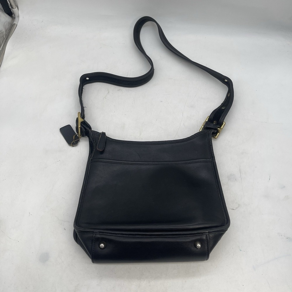 Vintage COACH Legacy Slim Hobo Shoulder Bag Black Leather J2S-9326
